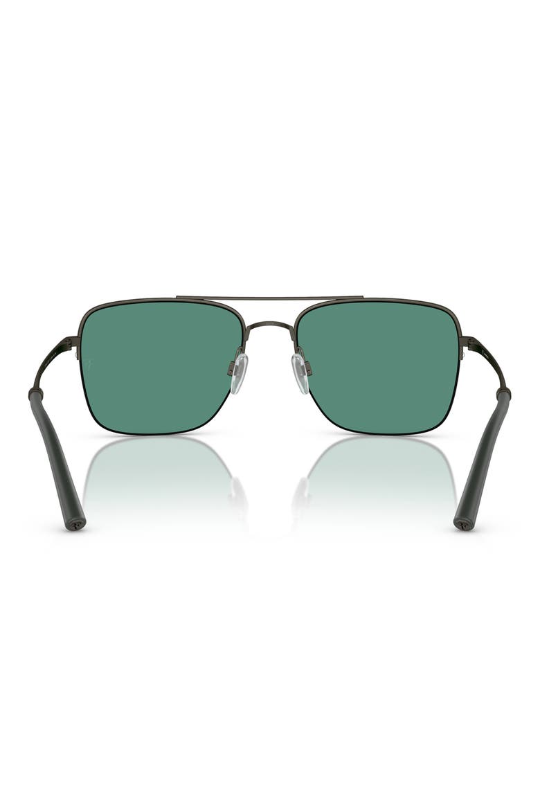 Roger Federer 56mm Semirimless Pilot Sunglasses, Alternate, color, GREEN