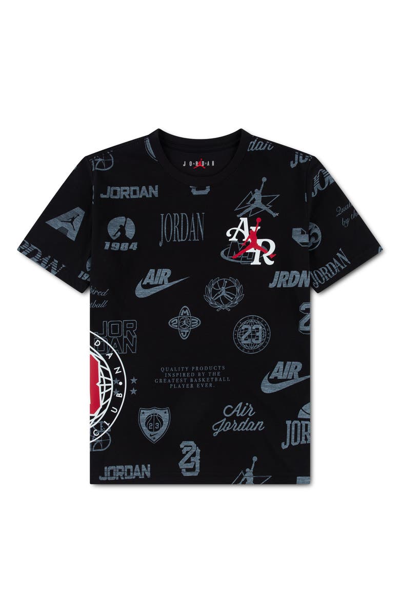 Jordan Kids' Rookie Season Short Sleeve T-Shirt, Main, color, Black