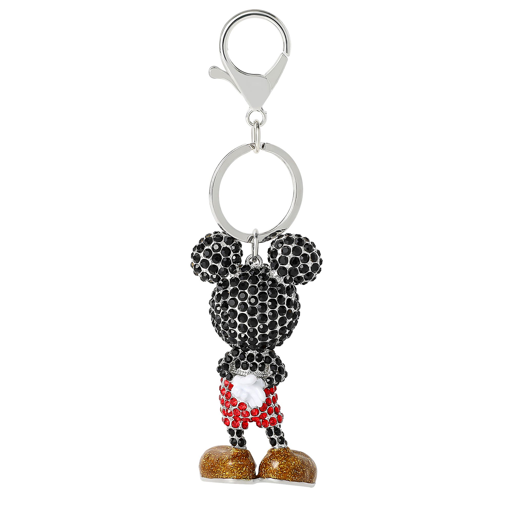 Mickey Mouse Pavé Crystal Bag Charm Keychain, Officially Licensed, Alternate, color, Multi