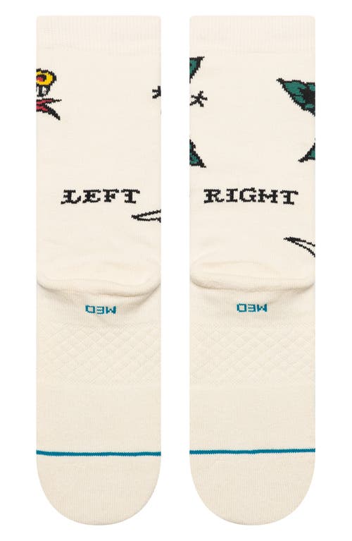 Stance Flash Cotton Blend Crew Socks In Neutral