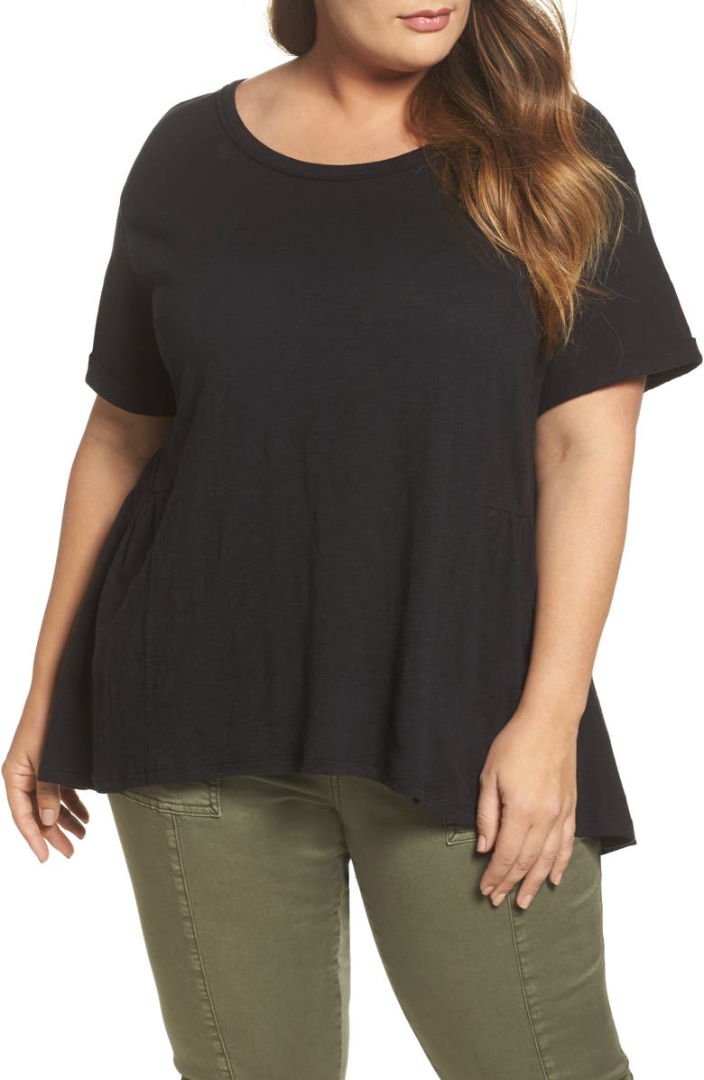 Caslon<sup>®</sup> Back Peplum Tee, Main, color,