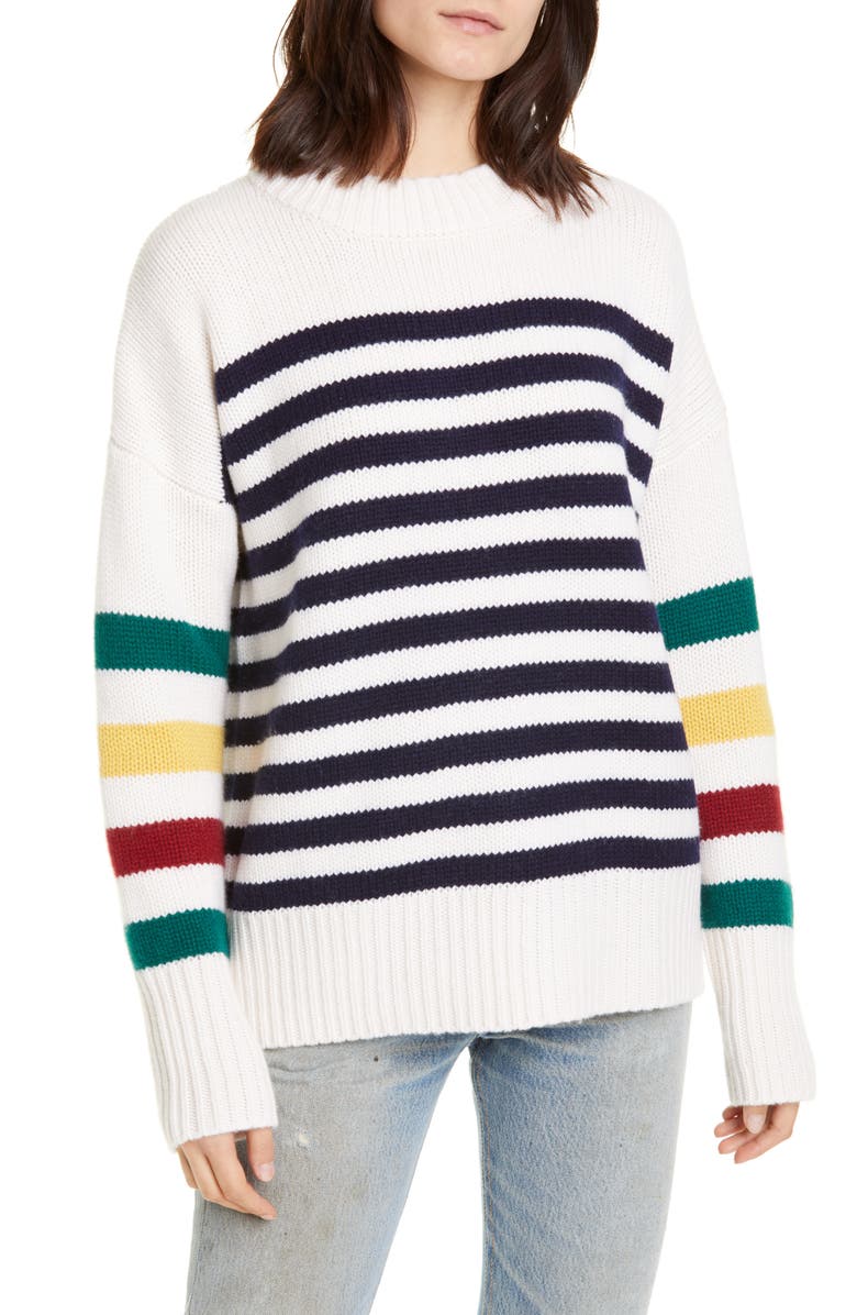 La Ligne Multi Stripe Marin Wool & Cashmere Sweater, Main, color,