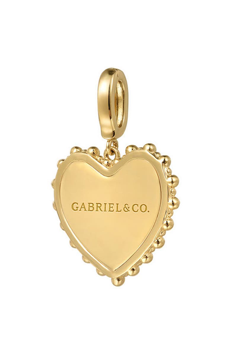 Gabriel & Co. Bujukan Diamond Heart Pendant, Alternate, color, Gold