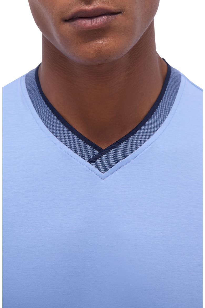 Pima Cotton V-Neck T-Shirt, Alternate, color, AIR BLUE