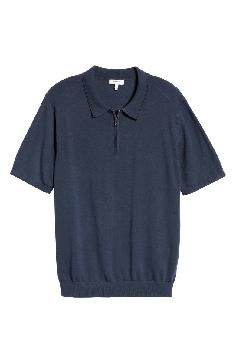 Reiss Maxwell Quarter Zip Merino Polo, Alternate, color,