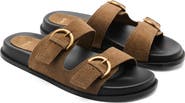 MANGO Double-Buckle Slide Sandal