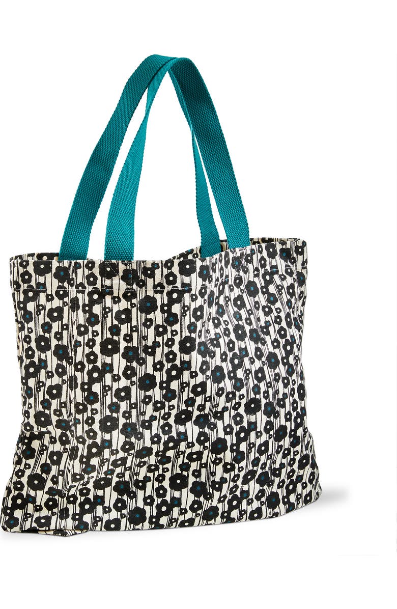 tag Daisy Tote Teal Cotton Everyday, Main, color, Teal