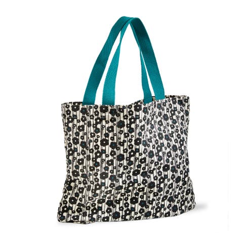 Daisy Tote Teal Cotton Everyday