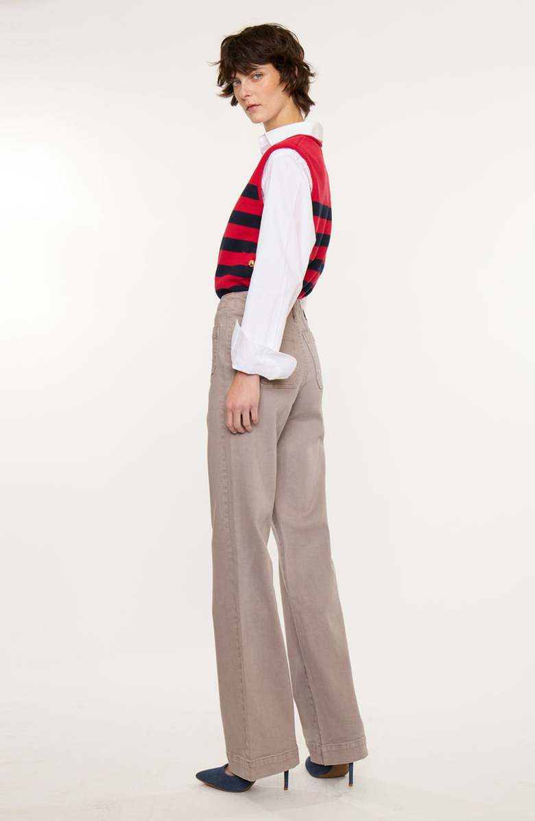 KanCan Tracy High Rise Loose Flare Jeans, Alternate, color, Taupe