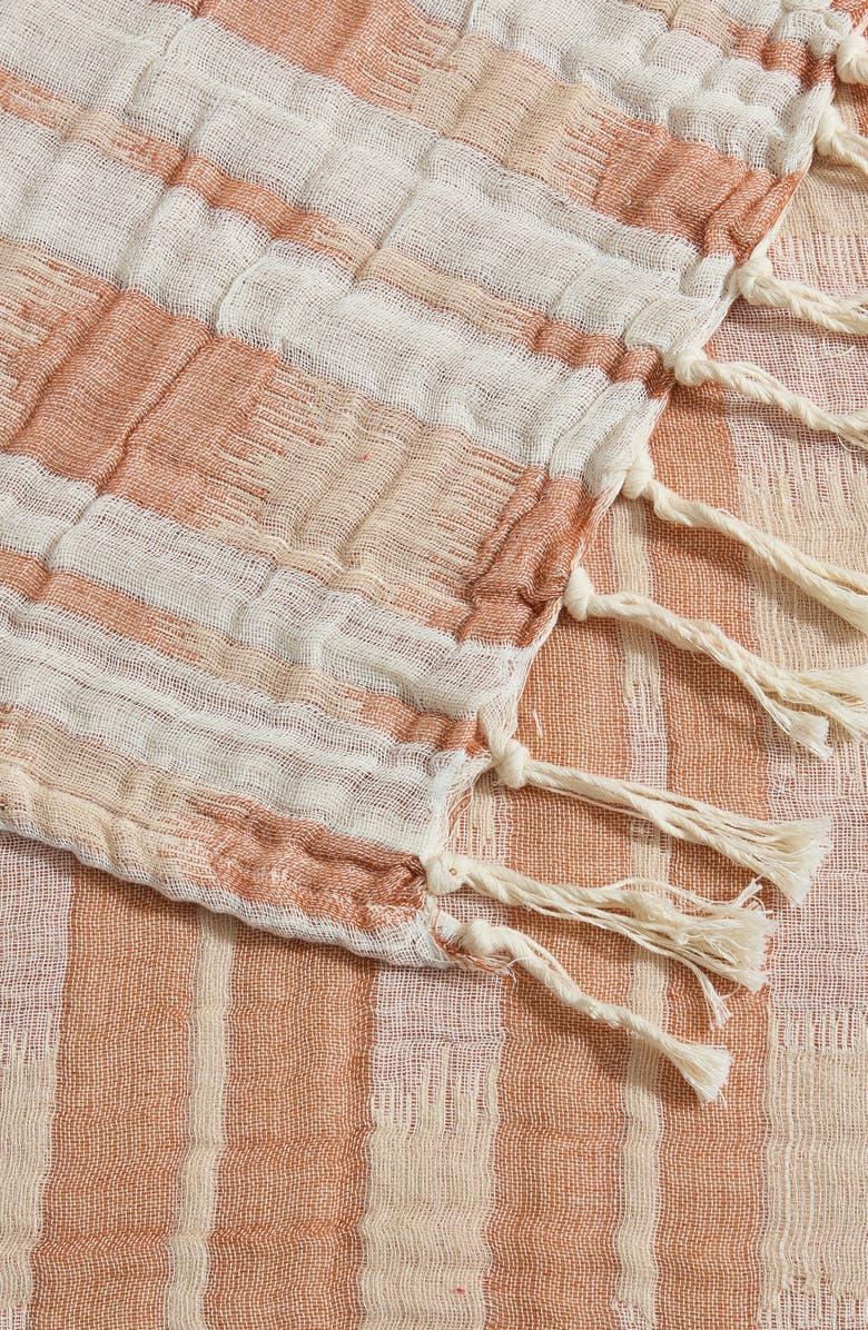 VCNY HOME Amagansett Throw Blanket, Alternate, color, Terracota