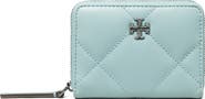 Tory Burch Small Kira Pavé Logo Diamond Quilted Leather Zip Wallet