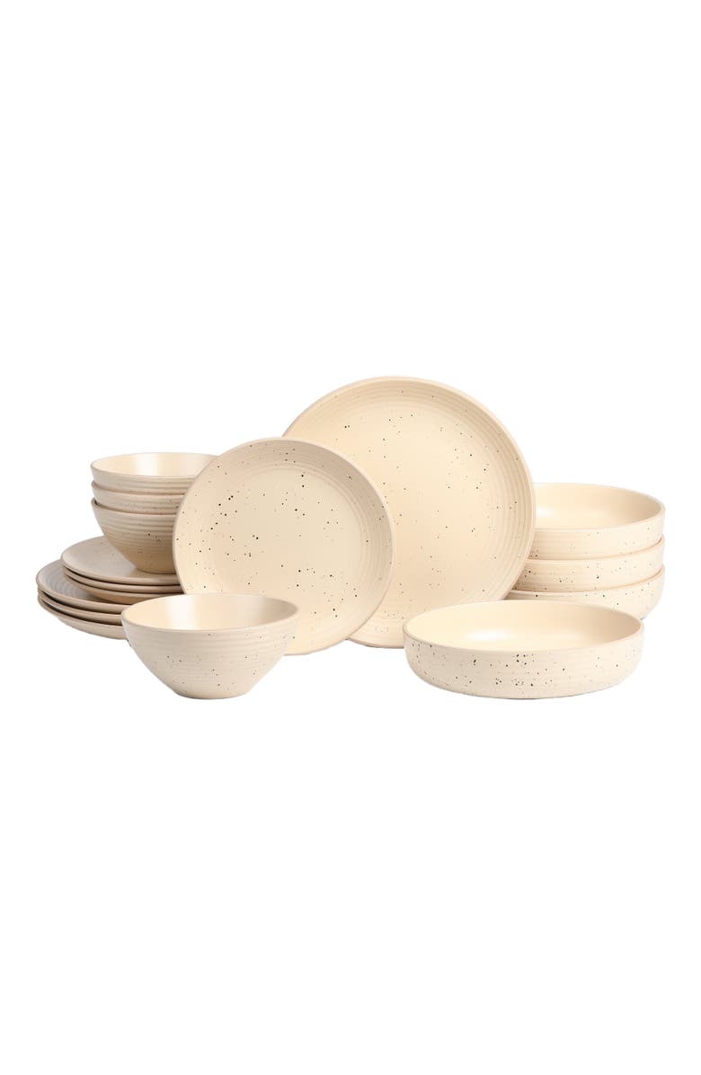 Stone Lain Lauren Stoneware 16-Piece Dinnerware Set, Main, color, Beige