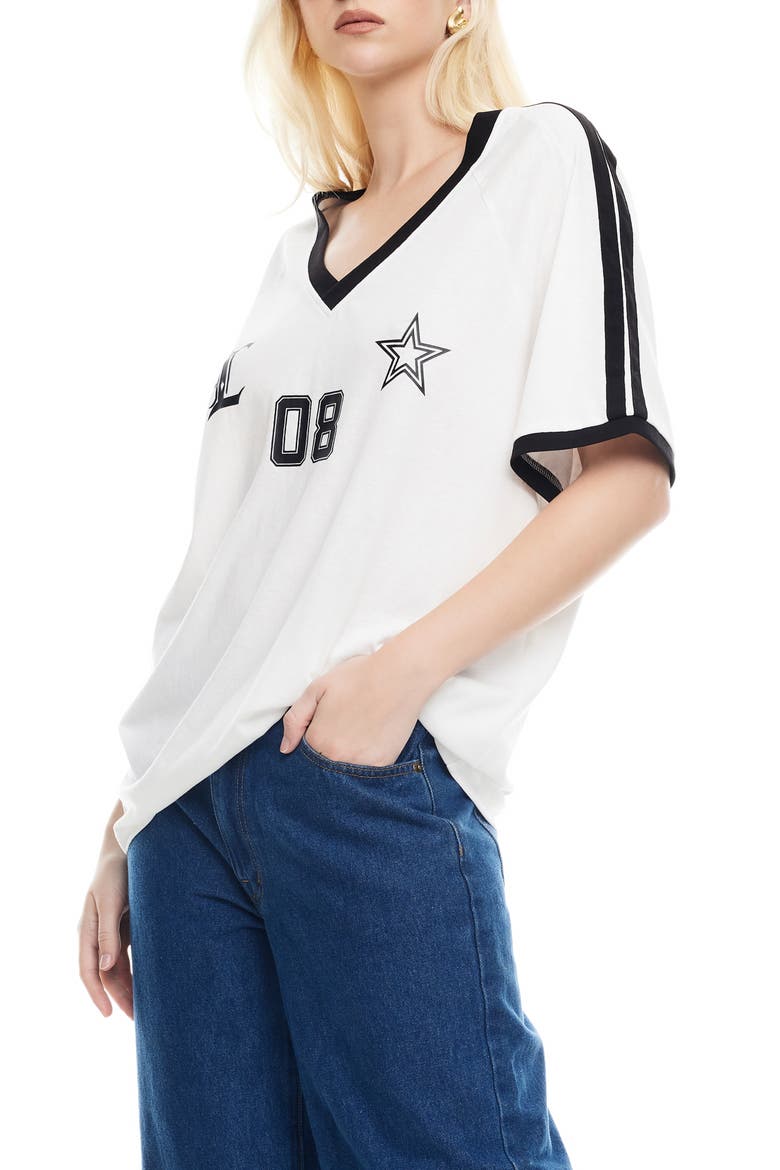Spectate V-Neck Top, Alternate, color, PORCELAIN