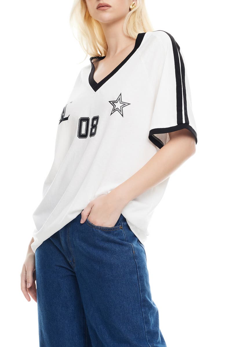 LIONESS Spectate V-Neck Top, Alternate, color, Porcelain