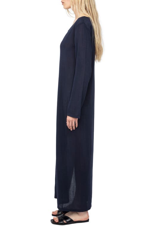 Zadig & Voltaire Delia V Long Sleeve Maxi Dress