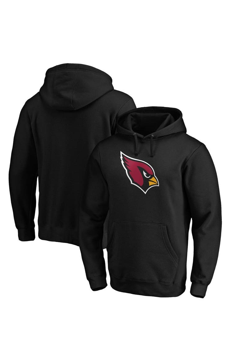 Men's Fanatics Branded Black Arizona Cardinals Primary Logo Fitted Pullover Hoodie, Main, color, BLACK