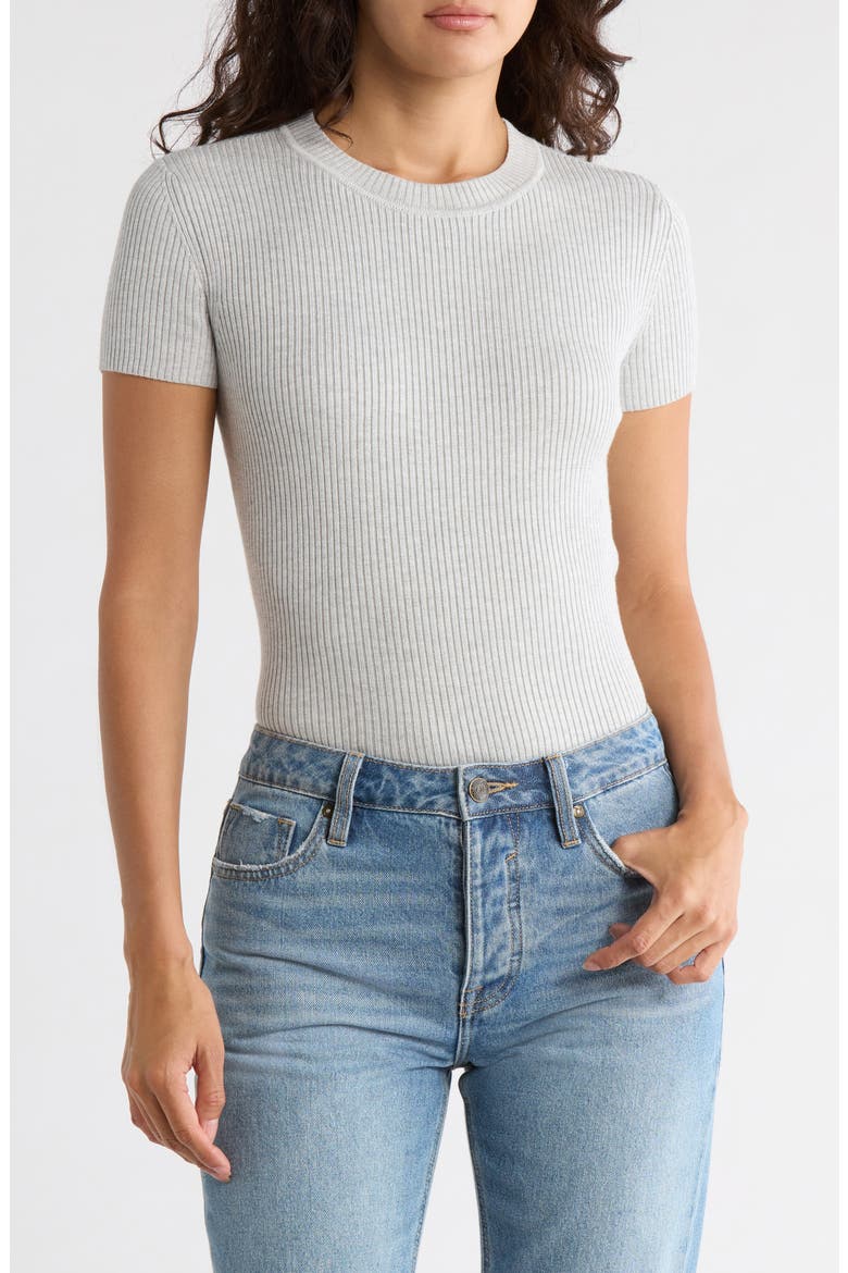 Compact Sweater Tee, Main, color, GREY LIGHT HEATHER