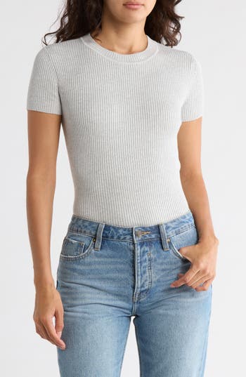 Leith Compact Sweater Tee In Gray