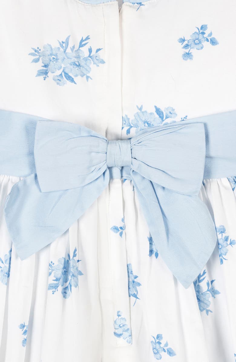 Hope & Henry Kids' Organic Puff Sleeve Sateen Party Dress, Alternate, color, Delft Floral