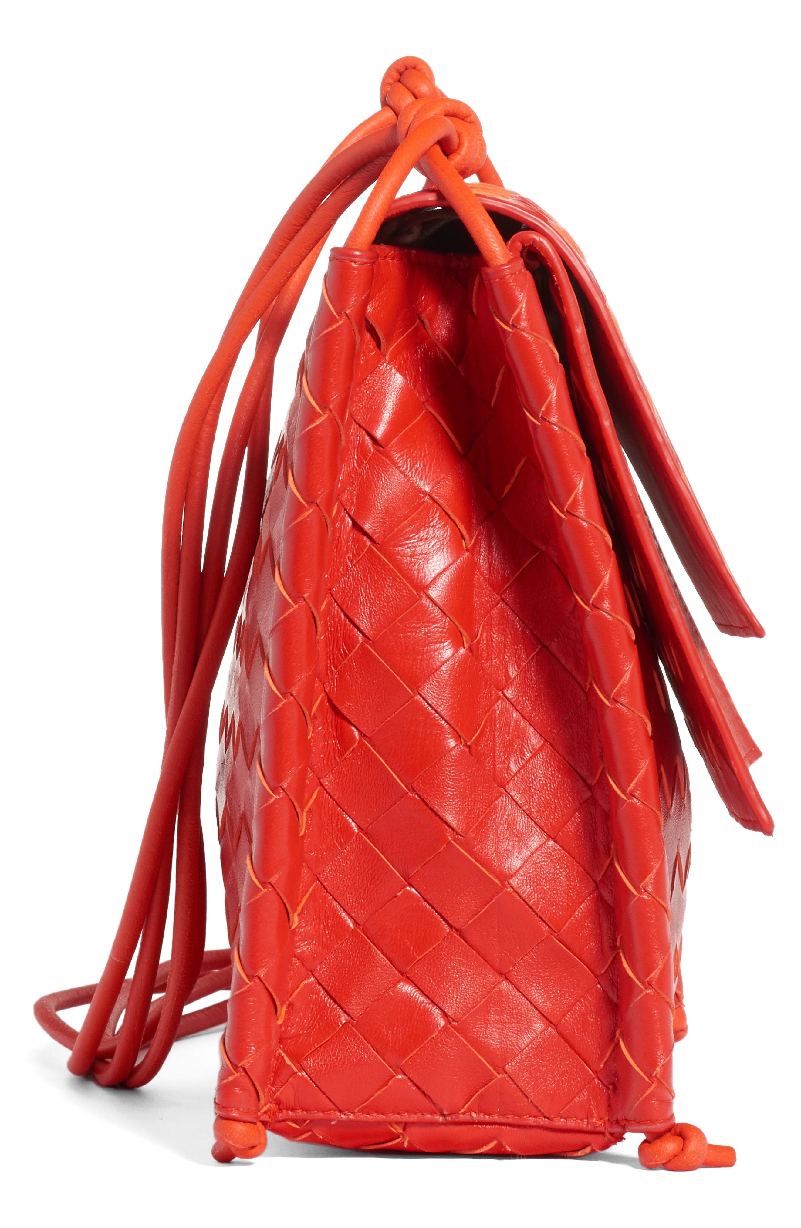 Bottega Venenta Intrecciato Small Flap Crossbody Bag, Alternate, color, NAIL POLISH