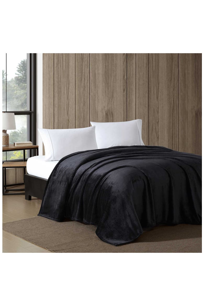 Ultrasoft Plush Throw Blanket, Alternate, color, BLACK