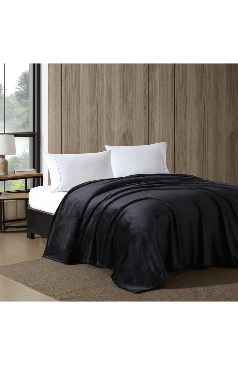Eddie Bauer Ultrasoft Plush Throw Blanket, Alternate, color, Black