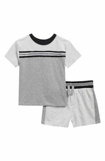 Splendid Kids' Heathered Stripe Tee & Shorts Set