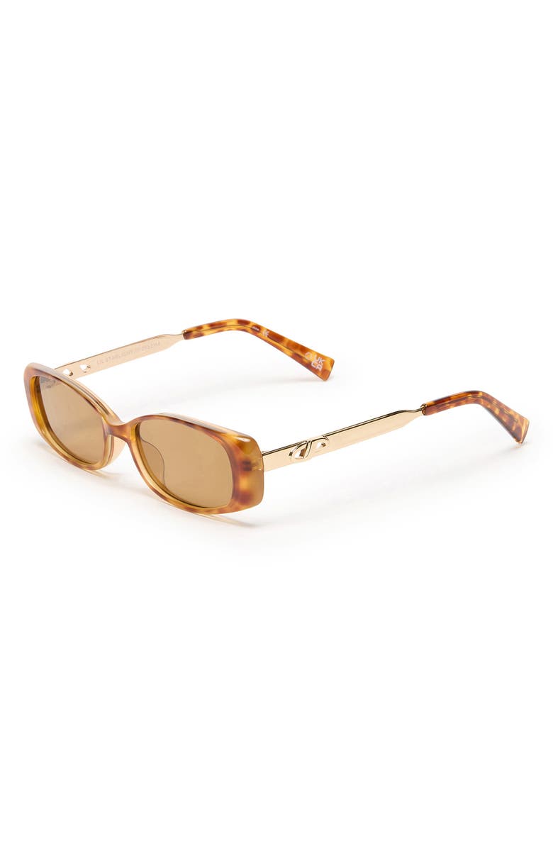 Le Specs Lil' Starlight 54mm Rectangular Sunglasses, Alternate, color, Vintage Tort/Latte Tint