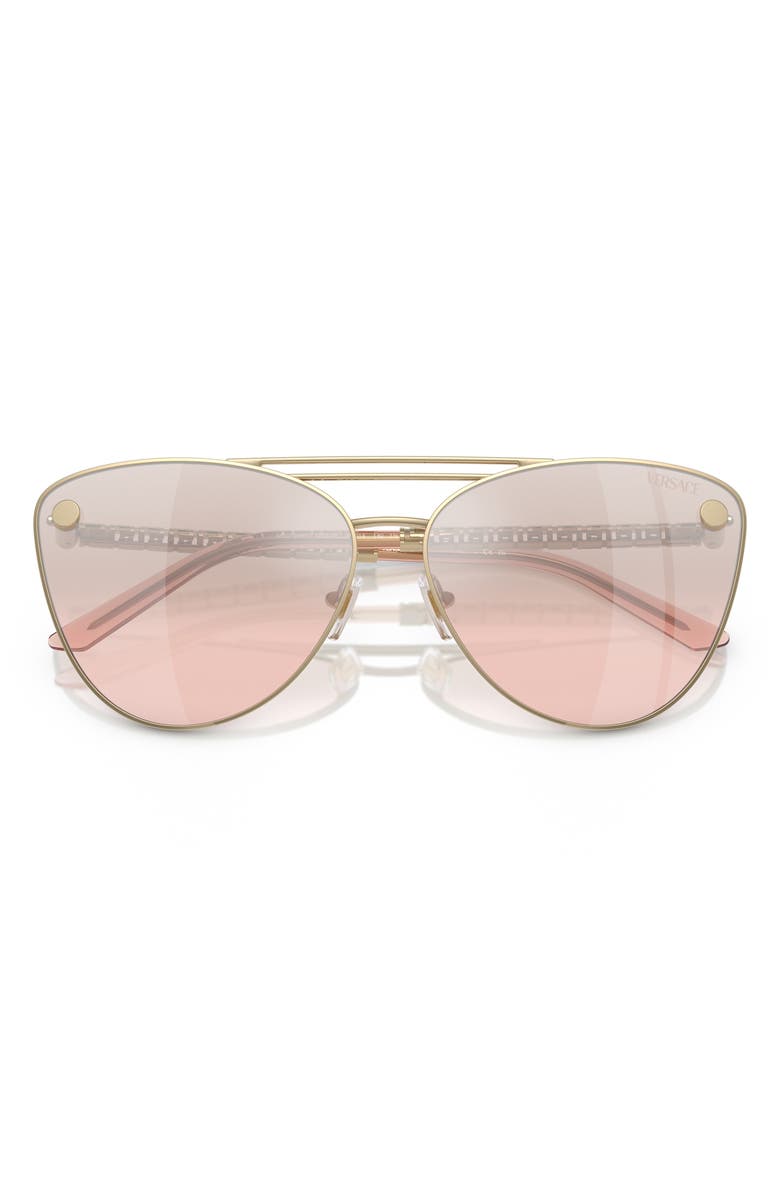 Versace 64mm Gradient Cat Eye Sunglasses, Alternate, color,