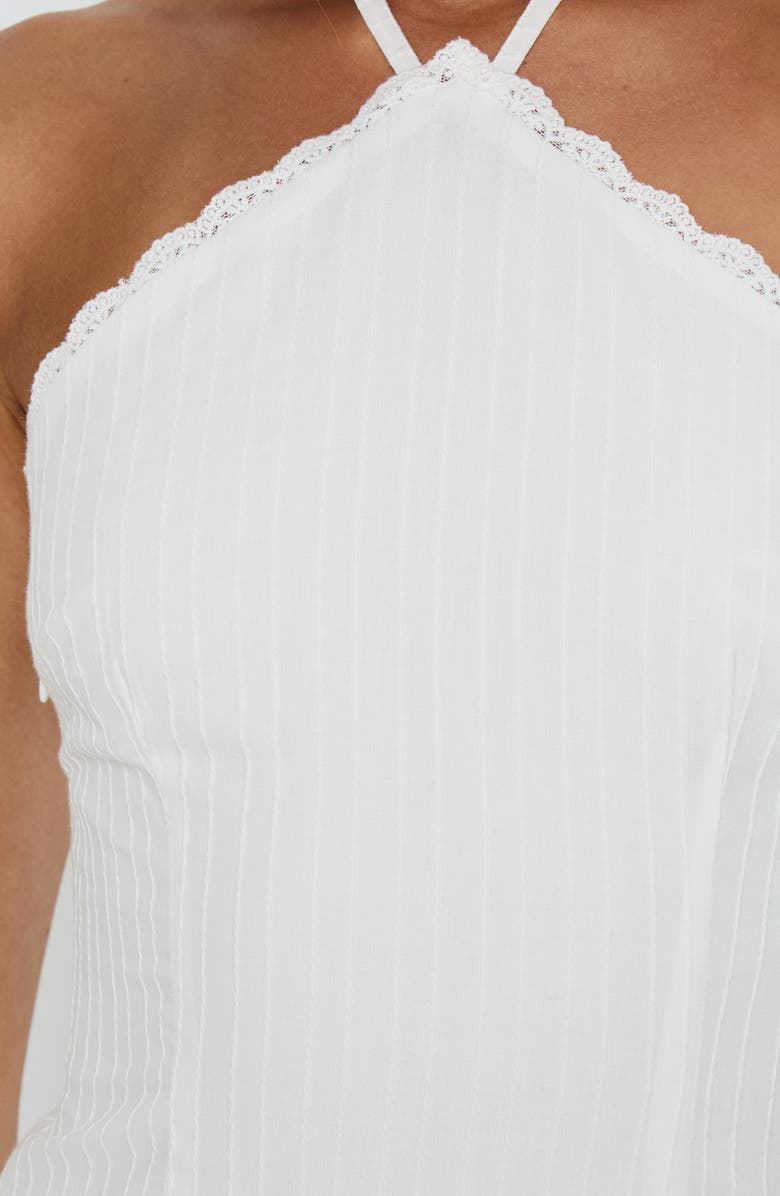 Princess Polly Hunnie Lace Trim Drop Waist Minidress, Alternate, color, 