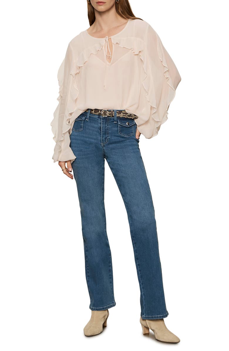 Sanctuary Better Days Ruffle Top, Alternate, color, Pink Milk