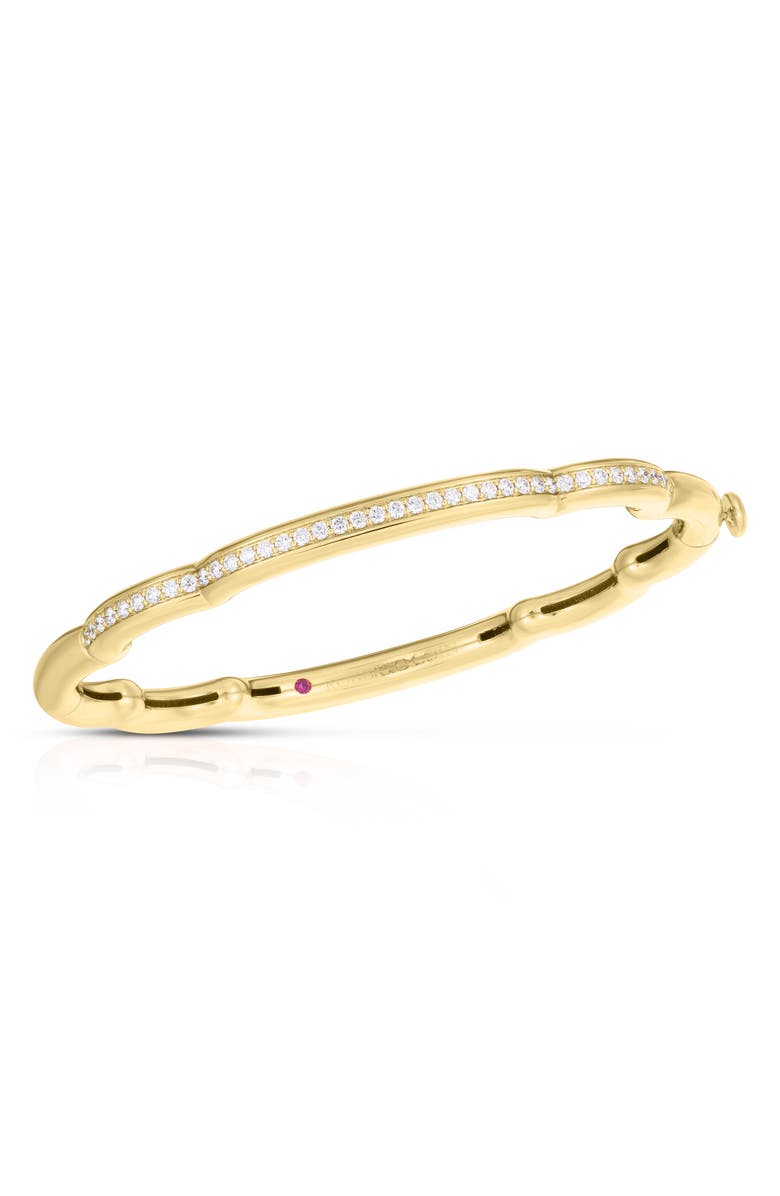 Roberto Coin Cialoma Diamond Cloud Bangle Bracelet, Main, color, Yellow Gold