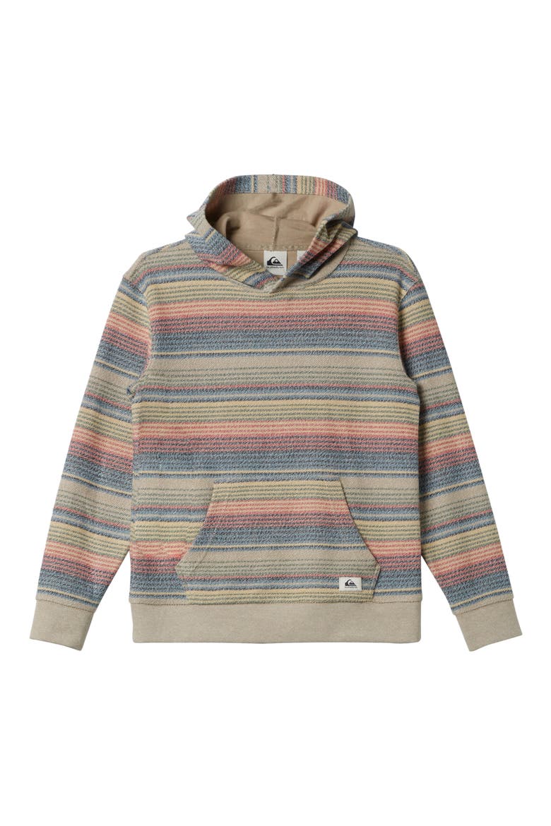 Kids' Great Otway Baha Stripe Hoodie, Main, color, PLAZA TAUPE