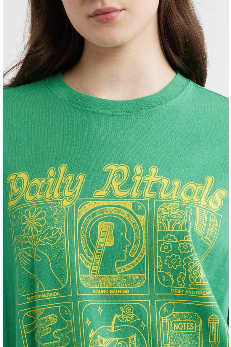 Daily Rituals Organic Cotton Graphic T-Shirt, Alternate, color, GREEN