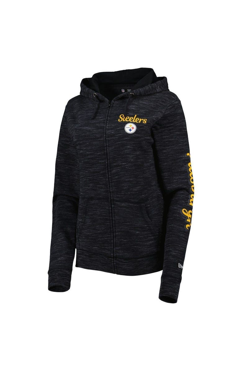 New Era Women's New Era Black Pittsburgh Steelers Reverse Full-Zip Hoodie, Alternate, color, 