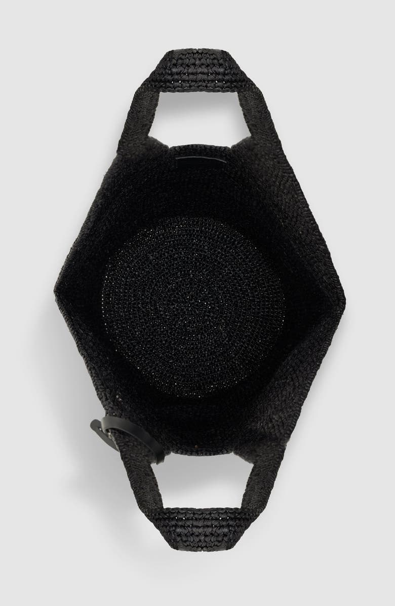 ANINE BING Leah Logo Hobo Bag, Alternate, color, Black