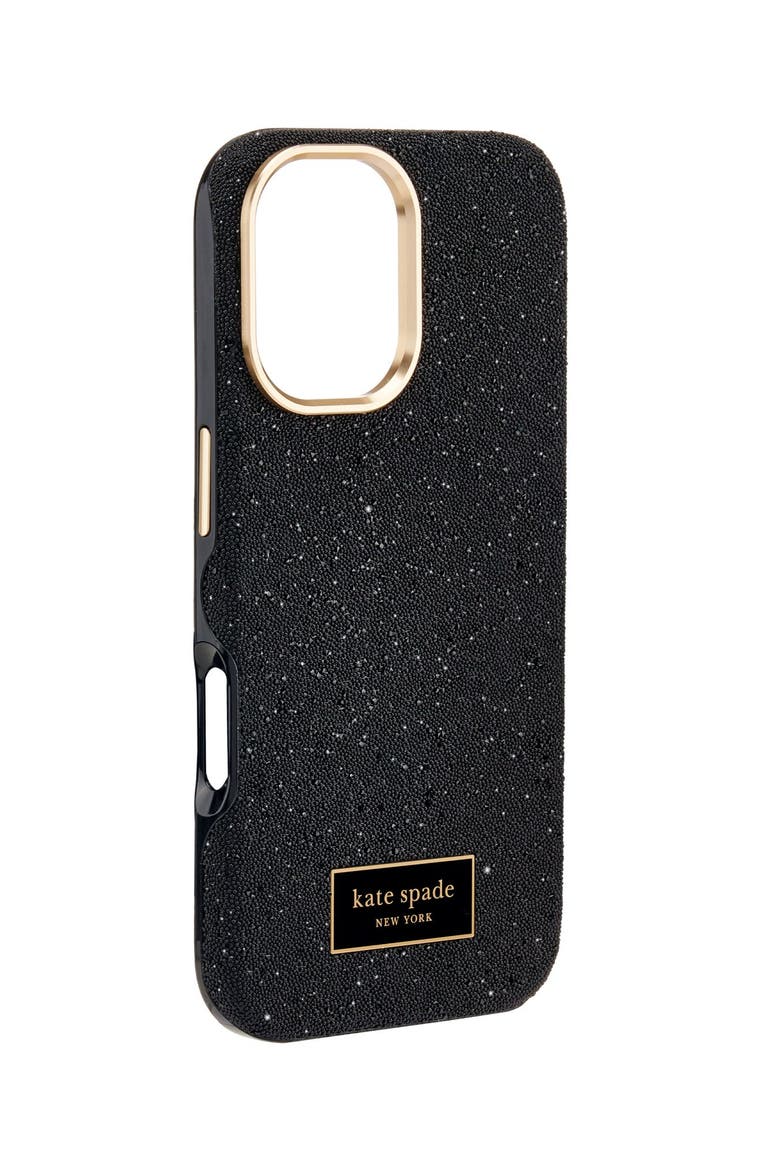 Crystal Pave MagSafe Case for Apple iPhone 16, Alternate, color, Black