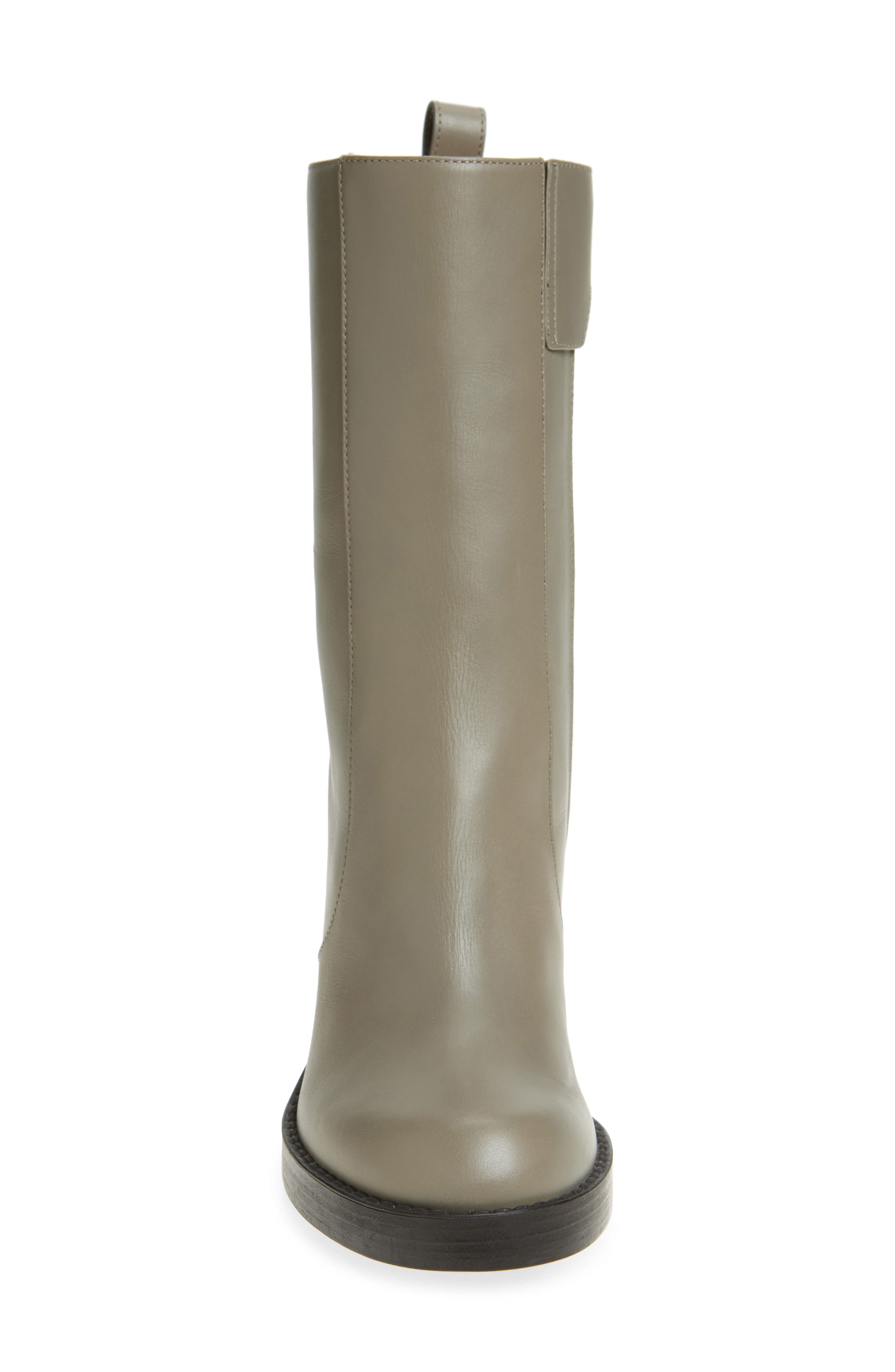 Tod's Tube Block Heel Bootie, Alternate, color, Tortora Scuro