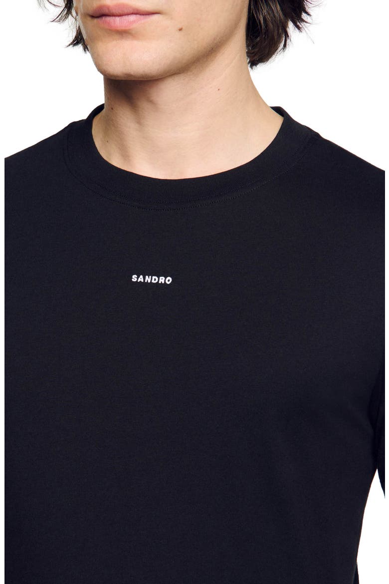 Logo Cotton T-Shirt, Alternate, color, BLACK
