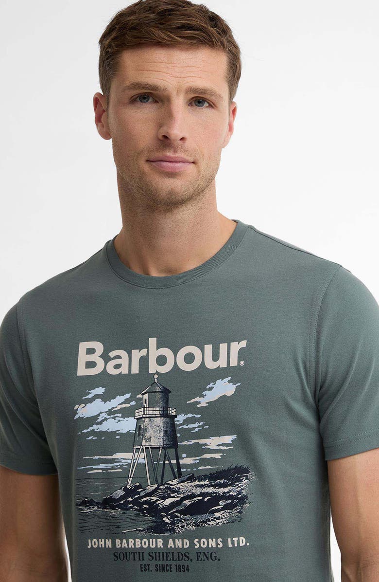 Barbour Harbourside Cotton Graphic T-Shirt, Alternate, color, Vintage Teal