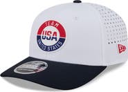 New Era Men's New Era White/Black Team USA Perforated Stars 9SEVENTY Adjustable Hat