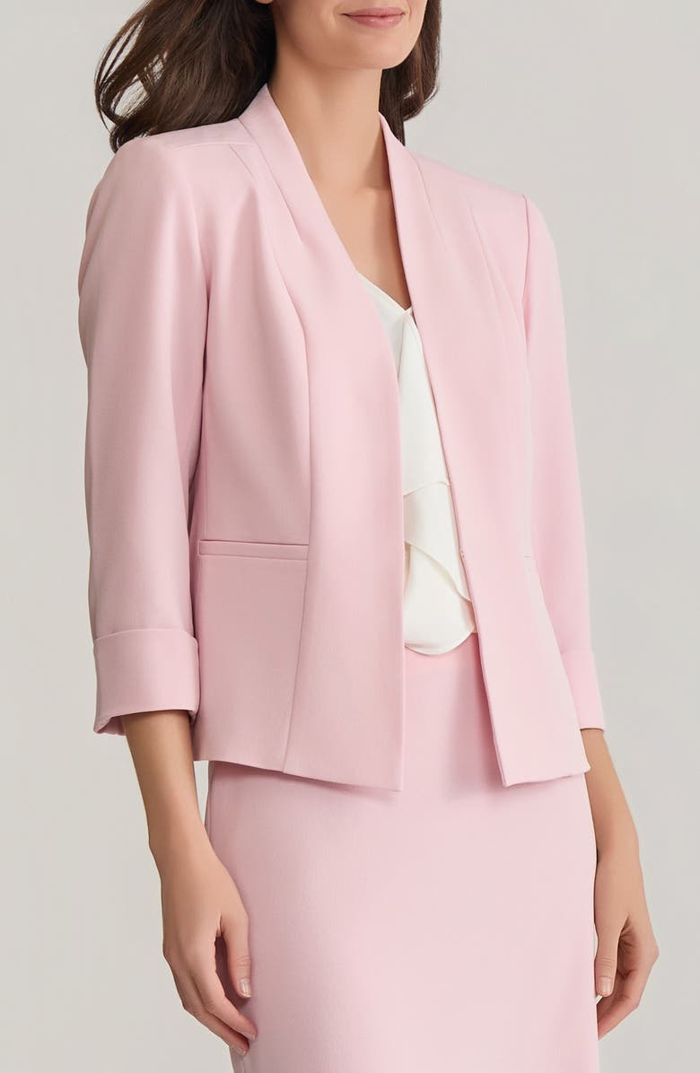 KASPER Cuff Sleeve Jacket, Alternate, color, Tutu Pink