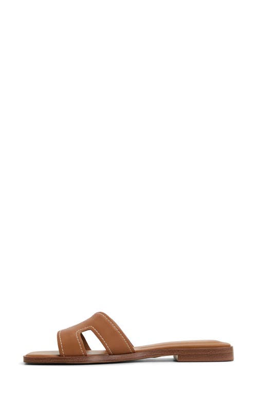 Shop Aldo Itsandal Slide Sandal In Medium Brown