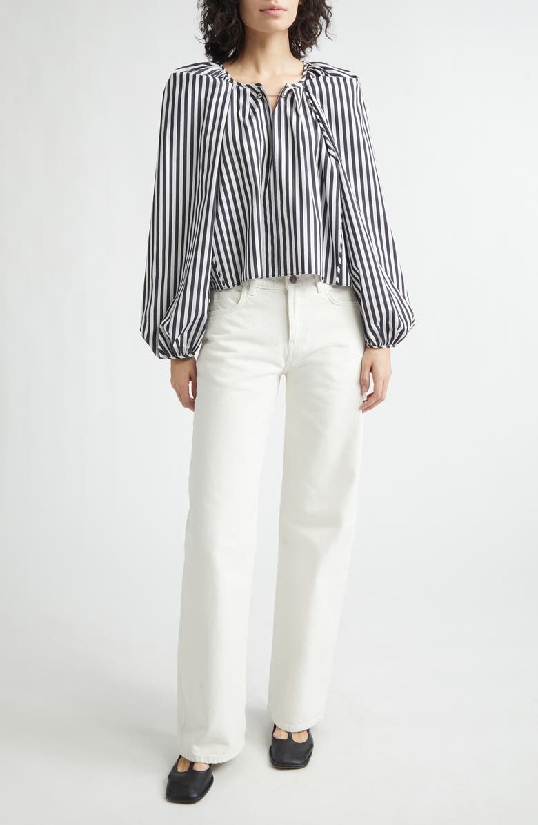 NACKIYÈ Uptown Cotton Denim Straight Leg Jeans, Alternate, color, Kaimak