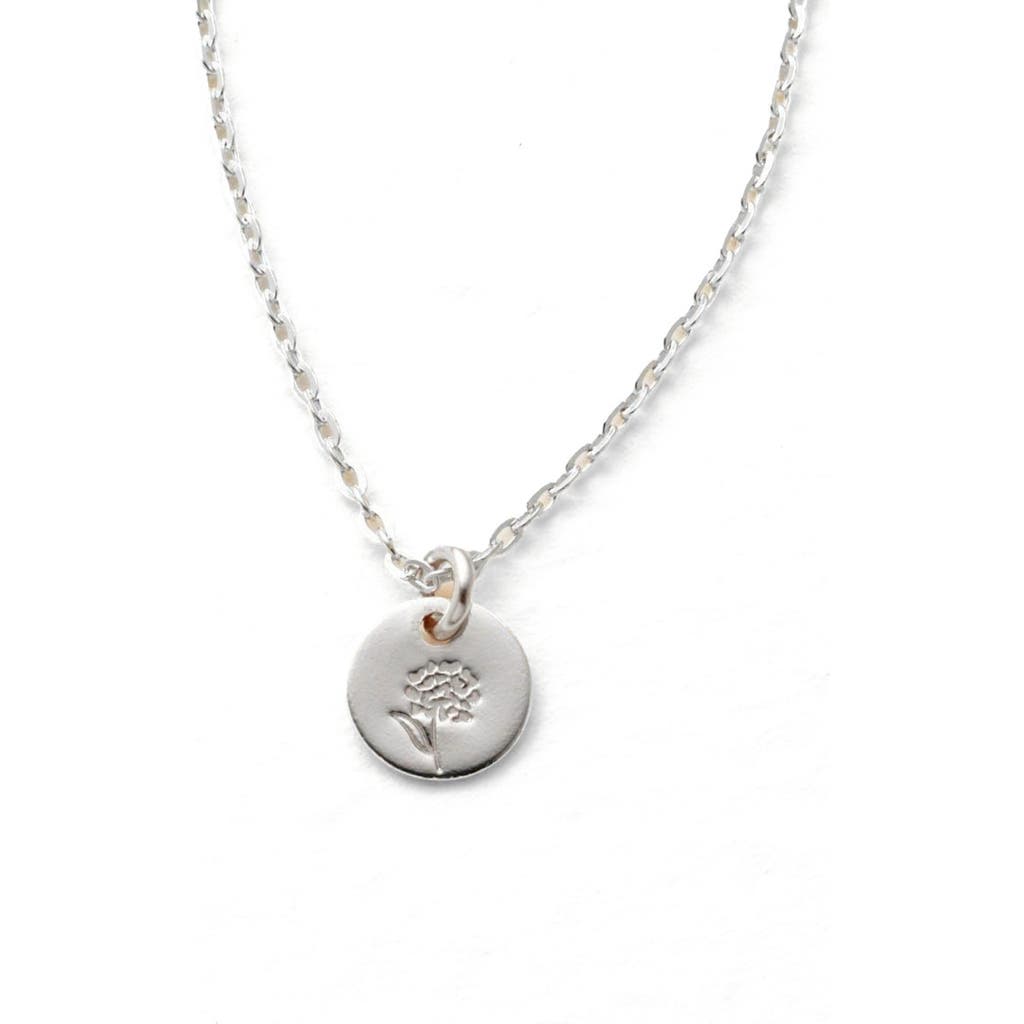 Made By Mary October Birth Flower Necklace In Silver