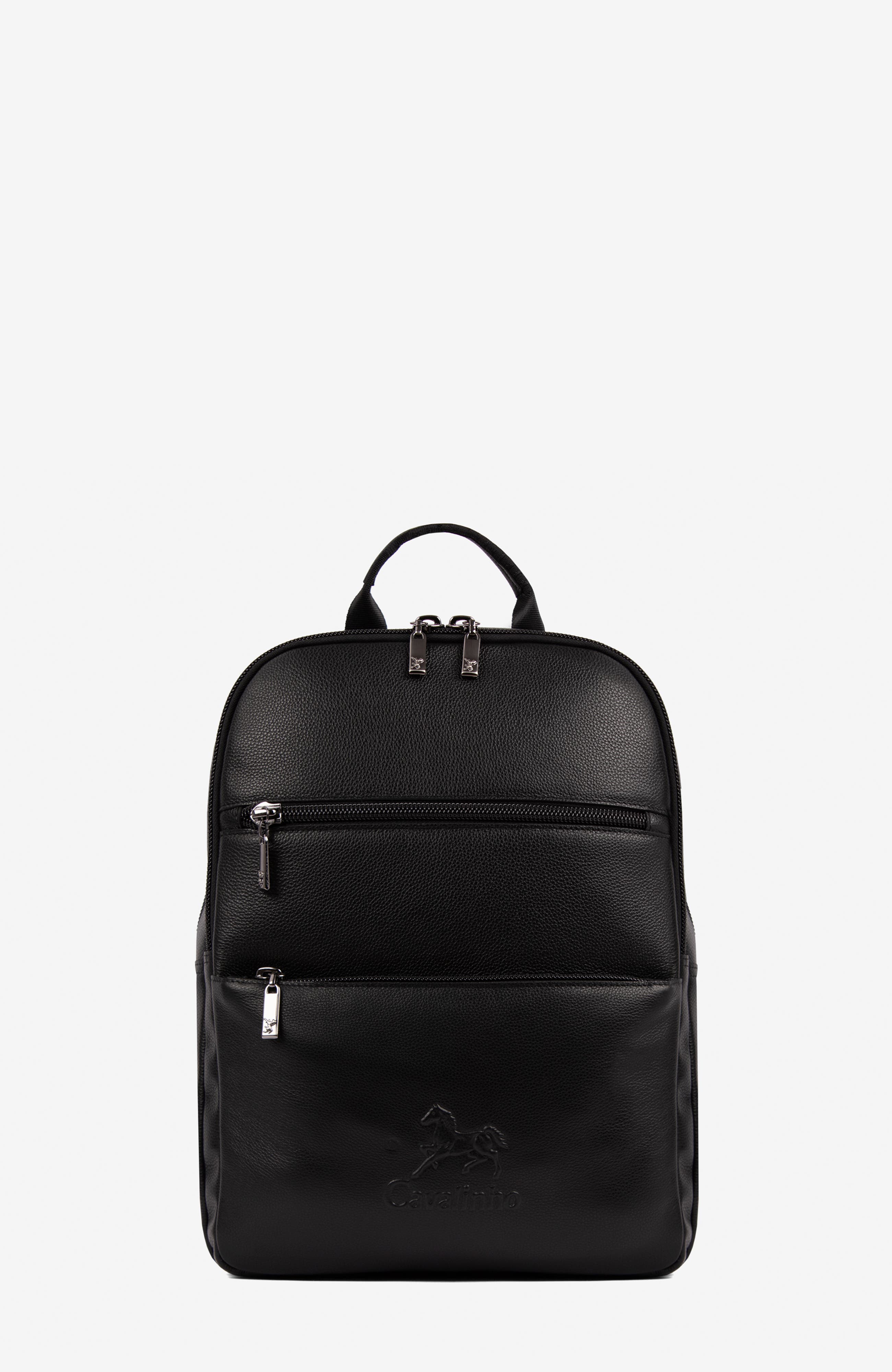 El Cavaleiro 539 Leather Backpack, Main, color, Black