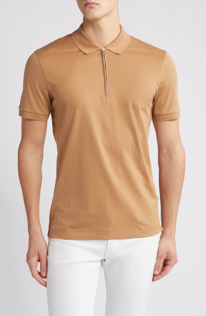 BOSS Polston Half Zip Polo, Main, color, 