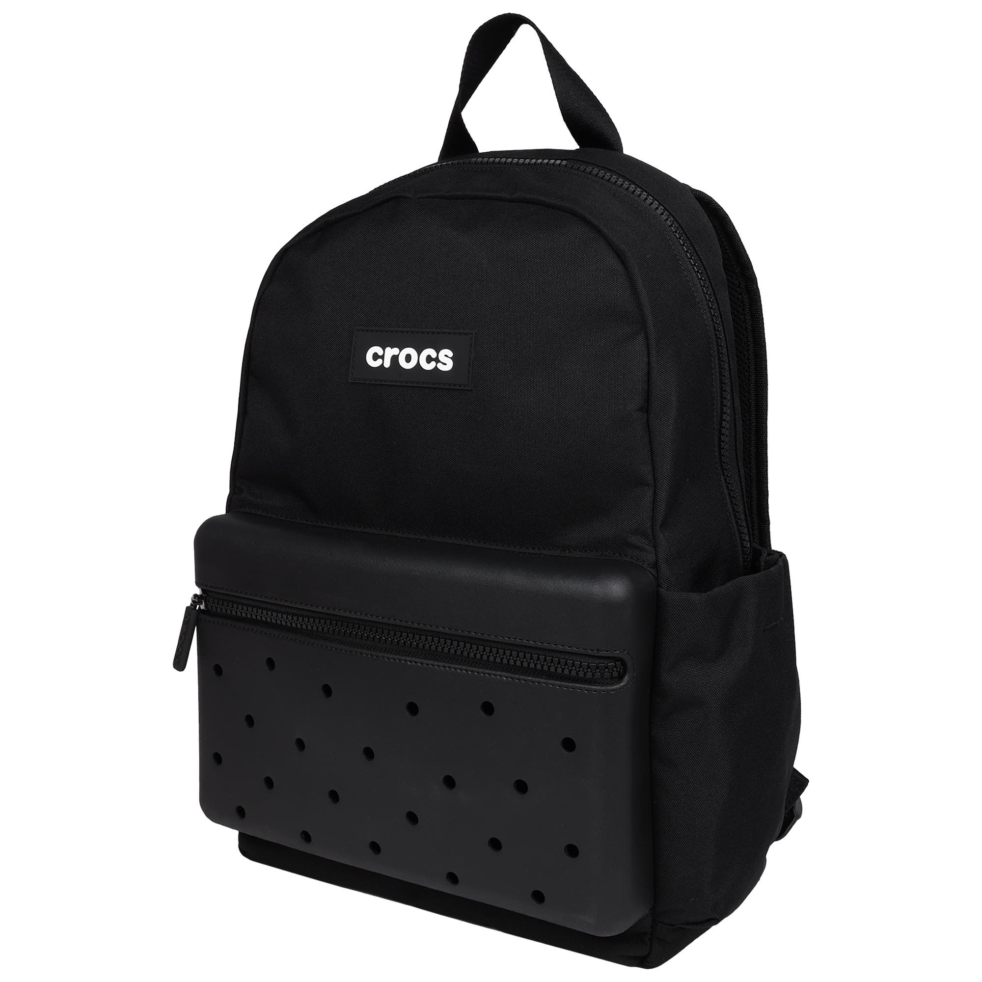 CROCS Lightweight Backpack with Molded Front Storage Pocket, Alternate, color, Black