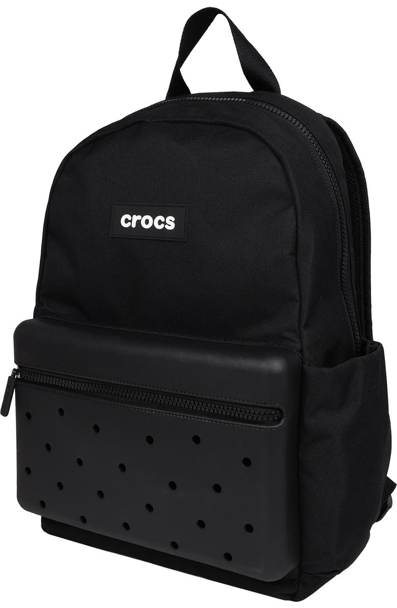 CROCS Lightweight Backpack with Molded Front Storage Pocket, Alternate, color, Black