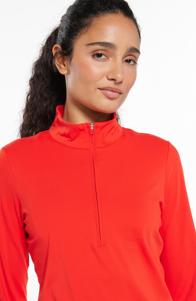 Zella So Soft Active Half Zip Pullover, Alternate, color, Red Fiery